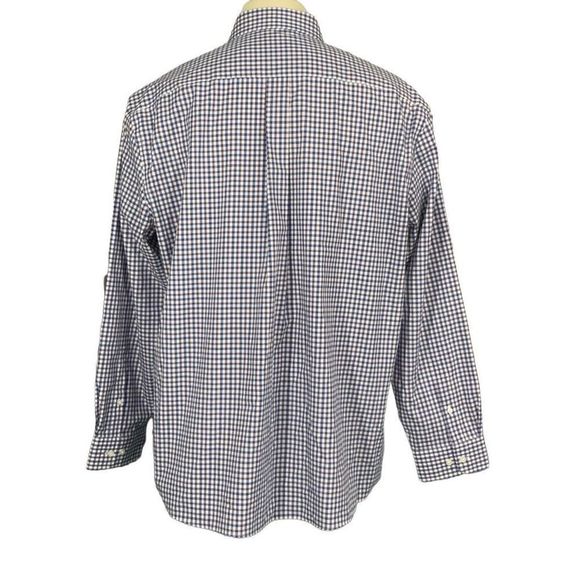Jos. A. Bank Traveler Blue Tattersall Check Button Front Shirt Tailored Fit XXL - Picture 4 of 6